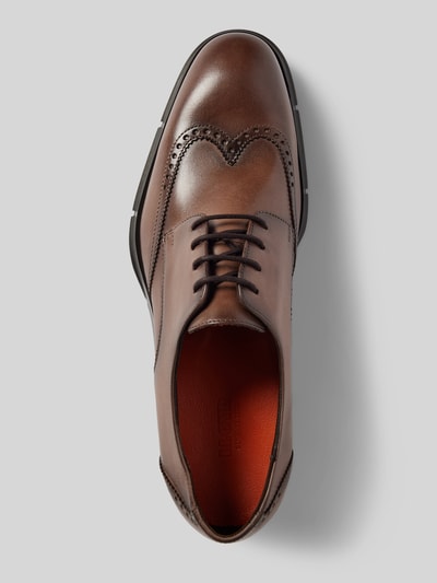 Peek & Cloppenburg LloydLederderby Mit Ziernähten Modell 'NAIROBI' In Mittelbraun