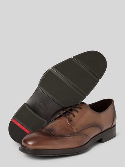 Peek & Cloppenburg LloydLederderby Mit Ziernähten Modell 'NAIROBI' In Mittelbraun