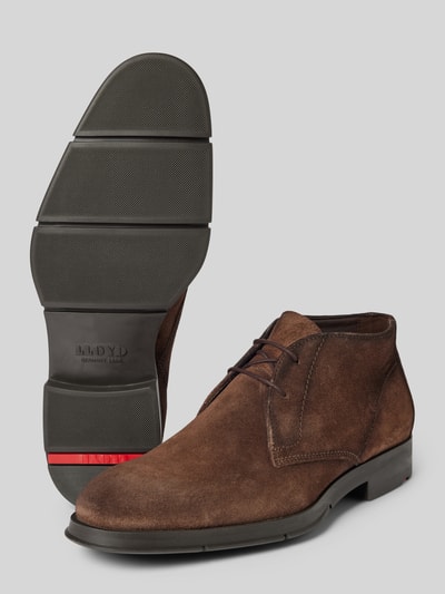 Peek & Cloppenburg LloydLederderby Mit Ziernähten Modell 'NIAS' In Mittelbraun