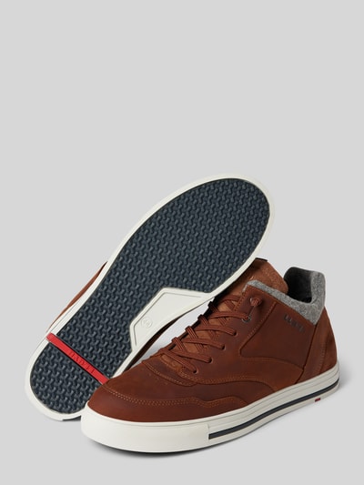 Peek & Cloppenburg LloydLedersneaker Mit Label-Print Modell 'ELLISON' In Cognac