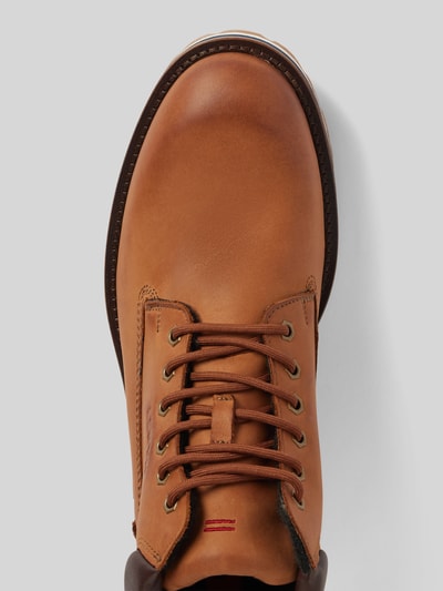 Peek & Cloppenburg LloydSchnürboots Aus Leder Mit Label-Prägung Modell 'VARAS' In Cognac