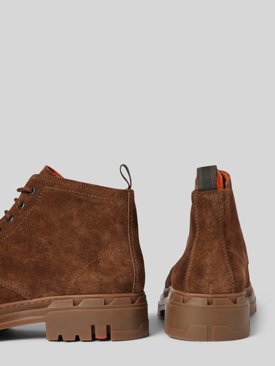 Peek & Cloppenburg LloydSchnürboots Aus Leder Mit Zugschlaufe In Cognac