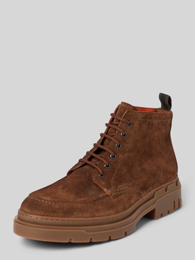 Peek & Cloppenburg LloydSchnürboots Aus Leder Mit Zugschlaufe In Cognac