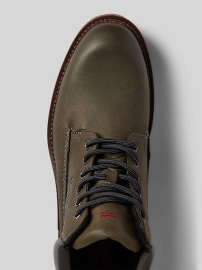 Peek & Cloppenburg LloydSchnürboots Aus Leder-Mix Modell 'VARAS' In Mittelgrau