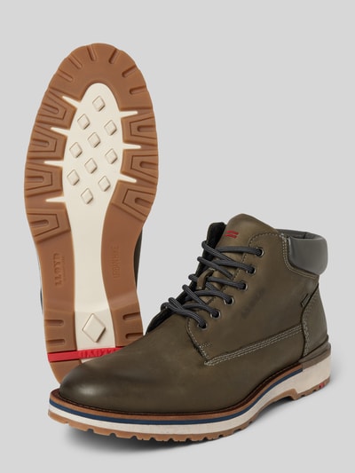 Peek & Cloppenburg LloydSchnürboots Aus Leder-Mix Modell 'VARAS' In Mittelgrau