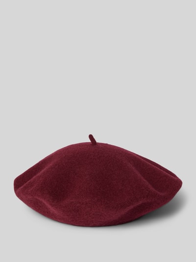 Peek & Cloppenburg LoevenichBaskenmütze aus Wolle mit Strukturmuster in bordeaux