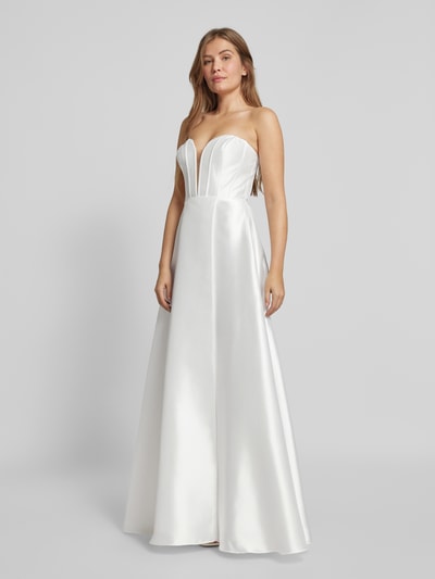 Peek & Cloppenburg LuxuarAbendkleid in trägerlosem Design in ecru