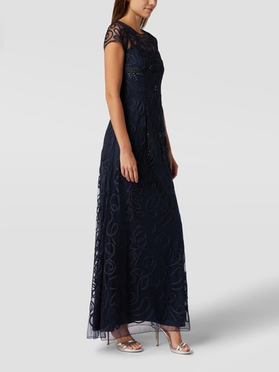 Peek & Cloppenburg LuxuarAbendkleid Mit Stickereien In Marine