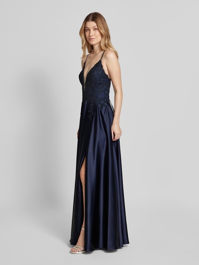 Peek & Cloppenburg LuxuarAbendkleid mit Strasssteinbesatz in dunkelblau