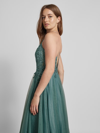 Peek & Cloppenburg LuxuarAbendkleid Mit Strasssteinbesatz In Gruen