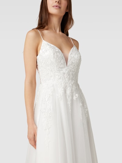 Peek & Cloppenburg LuxuarBrautkleid Mit Details Aus Spitze In Offwhite