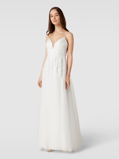 Peek & Cloppenburg LuxuarBrautkleid Mit Details Aus Spitze In Offwhite