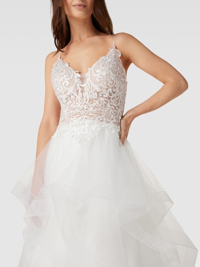 Peek & Cloppenburg LuxuarBrautkleid Mit Details Aus Spitze In Offwhite