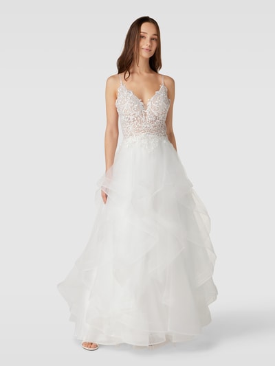 Peek & Cloppenburg LuxuarBrautkleid Mit Details Aus Spitze In Offwhite