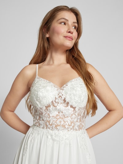 Peek & Cloppenburg LuxuarBrautkleid Mit Perlenbesatz In Offwhite