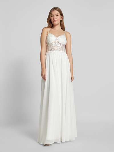 Peek & Cloppenburg LuxuarBrautkleid Mit Perlenbesatz In Offwhite