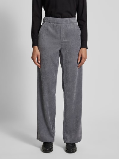 Peek & Cloppenburg MACCordhose Mit Teilungsnähten Modell 'CHIARA' In Dunkelgrau