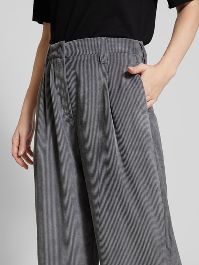 Peek & Cloppenburg MACCordhose Mit Weitem Bein Modell 'Caja' In Dunkelgrau