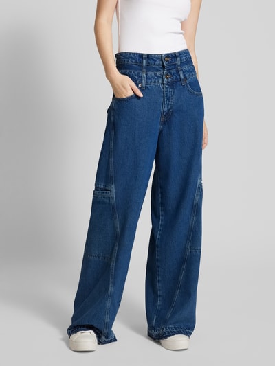 Peek & Cloppenburg MACJeans Mit Weitem Bein Modell 'Diva' In Dunkelblau