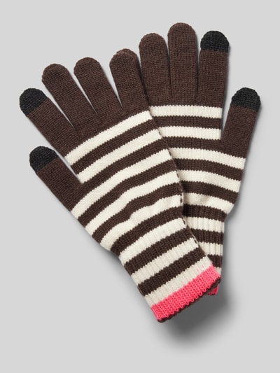 Peek & Cloppenburg MADS NØRGAARDWollhandschuhe mit elastischem Rippenbündchen Modell 'Asta' in anthrazit