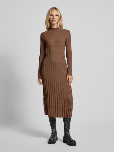 Peek & Cloppenburg MangoStrickkleid Mit Turtleneck Modell 'FLURRY' In Mittelbraun