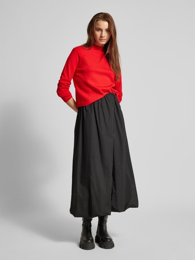 Peek & Cloppenburg MangoStrickpullover mit geripptem Stehkragen in rot