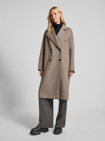 Peek & Cloppenburg MangoWollmantel Mit Reverskragen Modell 'PICAROL' In Mittelbraun