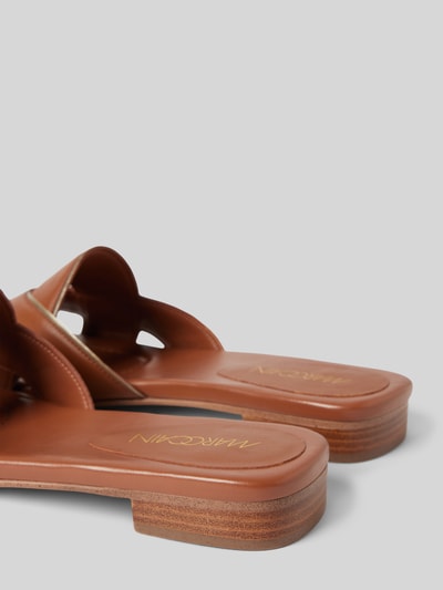 Peek & Cloppenburg Marc Cain Bags & ShoesLedersandale Mit Kontraststreifen In Cognac