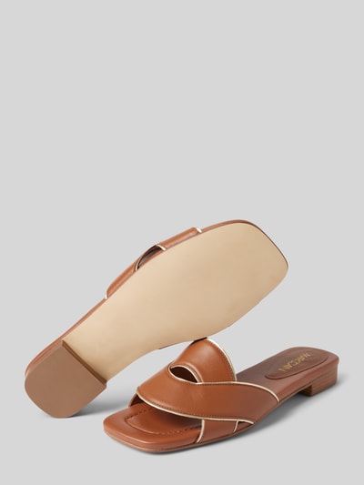 Peek & Cloppenburg Marc Cain Bags & ShoesLedersandale Mit Kontraststreifen In Cognac