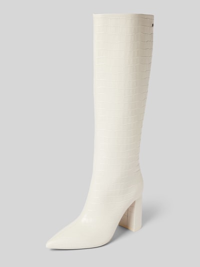 Peek & Cloppenburg Marc Cain Bags & ShoesLederstiefel mit Strukturmuster in offwhite