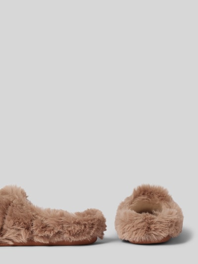 Peek & Cloppenburg Marc Cain Bags & ShoesSlides Mit Kunstfellbesatz In Taupe