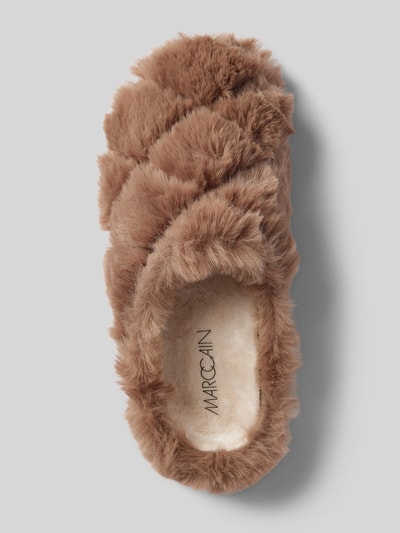 Peek & Cloppenburg Marc Cain Bags & ShoesSlides Mit Kunstfellbesatz In Taupe