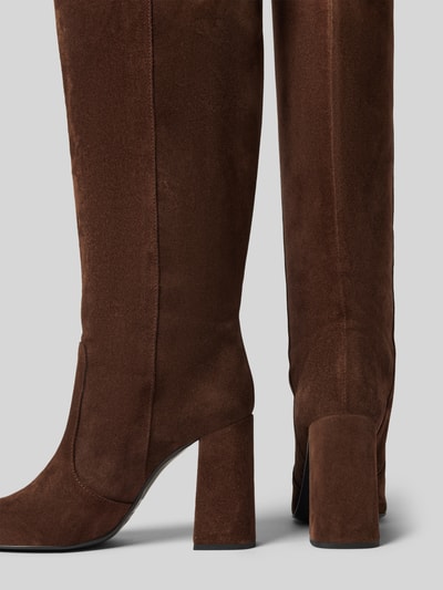 Peek & Cloppenburg Marc Cain Bags & ShoesStiefel Aus Leder Mit Blockabsatz In Dunkelbraun