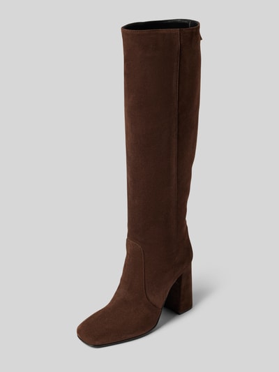 Peek & Cloppenburg Marc Cain Bags & ShoesStiefel aus Leder mit Blockabsatz in dunkelbraun