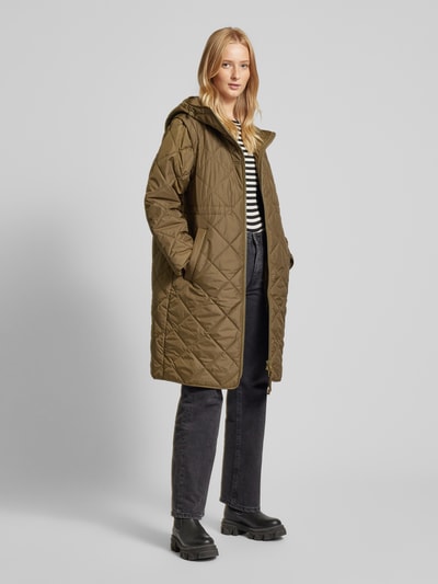 Peek & Cloppenburg Marc O'Polo DenimSteppmantel mit Zweiwege-Reißverschluss in khaki