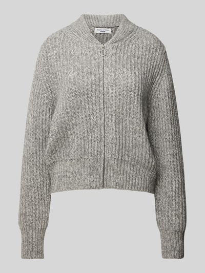 Peek & Cloppenburg Marc O'Polo DenimStrickjacke Mit Gerippten Abschlüssen In Mittelgrau