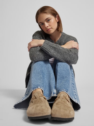 Peek & Cloppenburg Marc O'Polo DenimStrickjacke Mit Knopfleiste In Mittelgrau