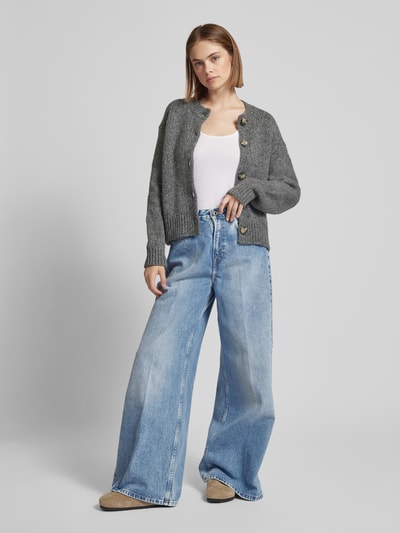 Peek & Cloppenburg Marc O'Polo DenimStrickjacke mit Knopfleiste in mittelgrau