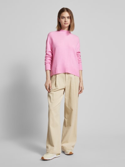 Peek & Cloppenburg Marc O'Polo DenimStrickpullover mit Stehkragen in rosa
