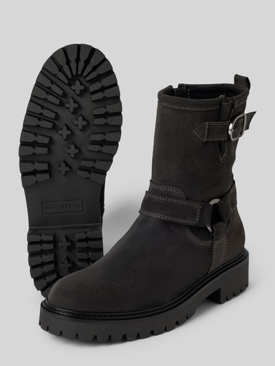 Peek & Cloppenburg Marc O'PoloBiker Boot Aus Softem Velourleder In Dunkelgrau