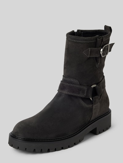Peek & Cloppenburg Marc O'PoloBiker Boot aus softem Velourleder in dunkelgrau