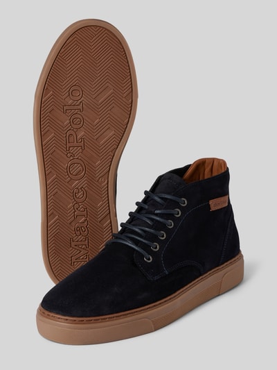 Peek & Cloppenburg Marc O'PoloFlache Halbschuh Mit Lederlasche In Marine