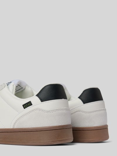 Peek & Cloppenburg Marc O'PoloLedersneaker Mit Kontrastbesatz Modell 'Vincenzo' In Weiss