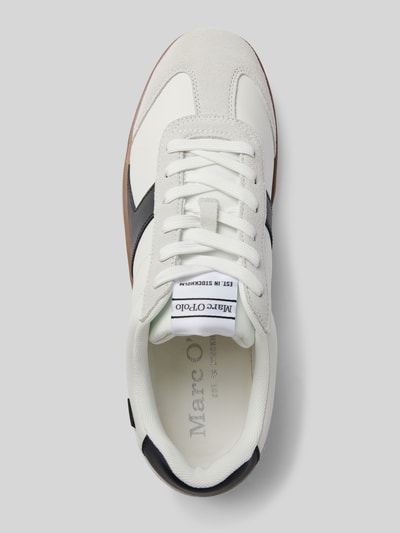 Peek & Cloppenburg Marc O'PoloLedersneaker Mit Kontrastbesatz Modell 'Vincenzo' In Weiss