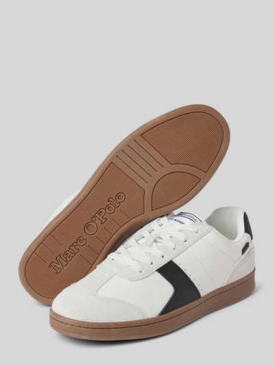 Peek & Cloppenburg Marc O'PoloLedersneaker Mit Kontrastbesatz Modell 'Vincenzo' In Weiss