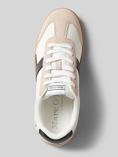 Peek & Cloppenburg Marc O'PoloLedersneaker Mit Label-Patch Und -Detail Modell 'VIOLETTA' In Beige