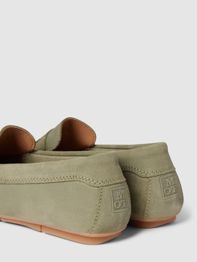 Peek & Cloppenburg Marc O'PoloMokassins Aus Leder In Unifarbenem Design Modell 'Selma' In Khaki