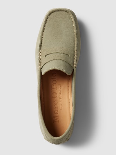 Peek & Cloppenburg Marc O'PoloMokassins Aus Leder In Unifarbenem Design Modell 'Selma' In Khaki