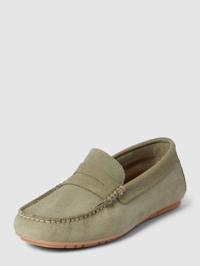 Peek & Cloppenburg Marc O'PoloMokassins aus Leder in unifarbenem Design Modell 'Selma' in khaki