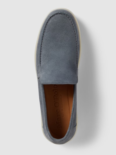 Peek & Cloppenburg Marc O'PoloPenny-Loafer Aus Leder Mit Ziernähten Modell 'Valentin' In Jeansblau